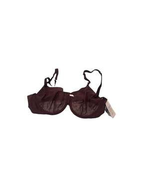 Auden Women's Unlined Mesh Underwire Bra Dark Burgundy 36B